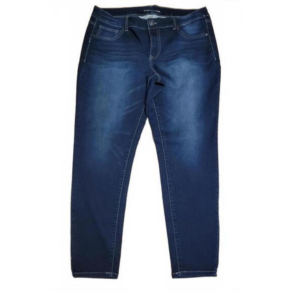 Maurices Mid-Rise Dark Wash Stretch Skinny Jeans 18W REG